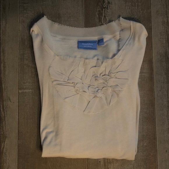 Simply Vera Vera Wang chiffon long sleeve top - Picture 4 of 7